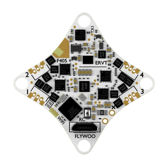 25.5 x25.5mm FLYWOO GOKU F405 ERVT 1S ELRS Flight Controller 5V BEC & 5A 5in1 ESC Built-in 400mw VTX for RC FPV Racing Drone