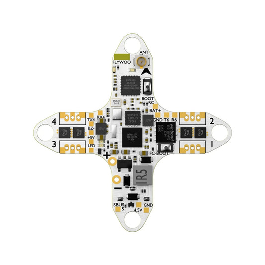 25.5x25.5mm Flywoo GOKU F405 HD ELRS AIO Flight Controller 5V BEC with 1S 5A ESC For Firefly16 Firefly18 O4 / Walksnail / HDZero FPV Racing Drones