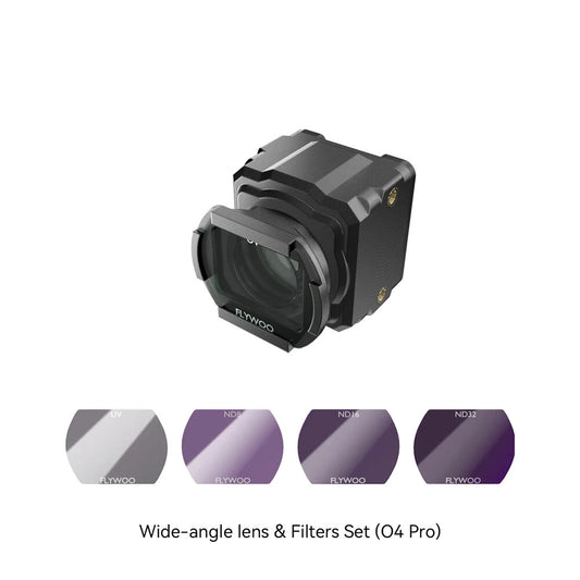 Flywoo O4 PRO Wide Angle Lens 155 FOV Ultra Lightweight 7.4g with UV ND8 ND16 ND32 Filter Set for DJI O4 Pro FPV Racing Drones