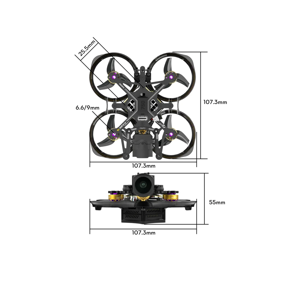 Flywoo FlyLens 75 O4 / O4 PRO 2S Whoop RC FPV Racing Drone BNF with GOKU F405 FC HD Digital System
