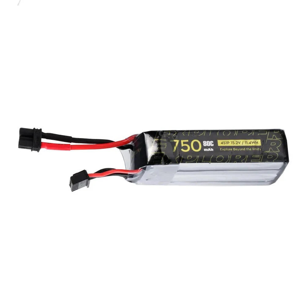 2Pcs Flywoo Explorer 15.2V 750mAh 80C 4S HV 80C Lipo Battery XT30 Plug
