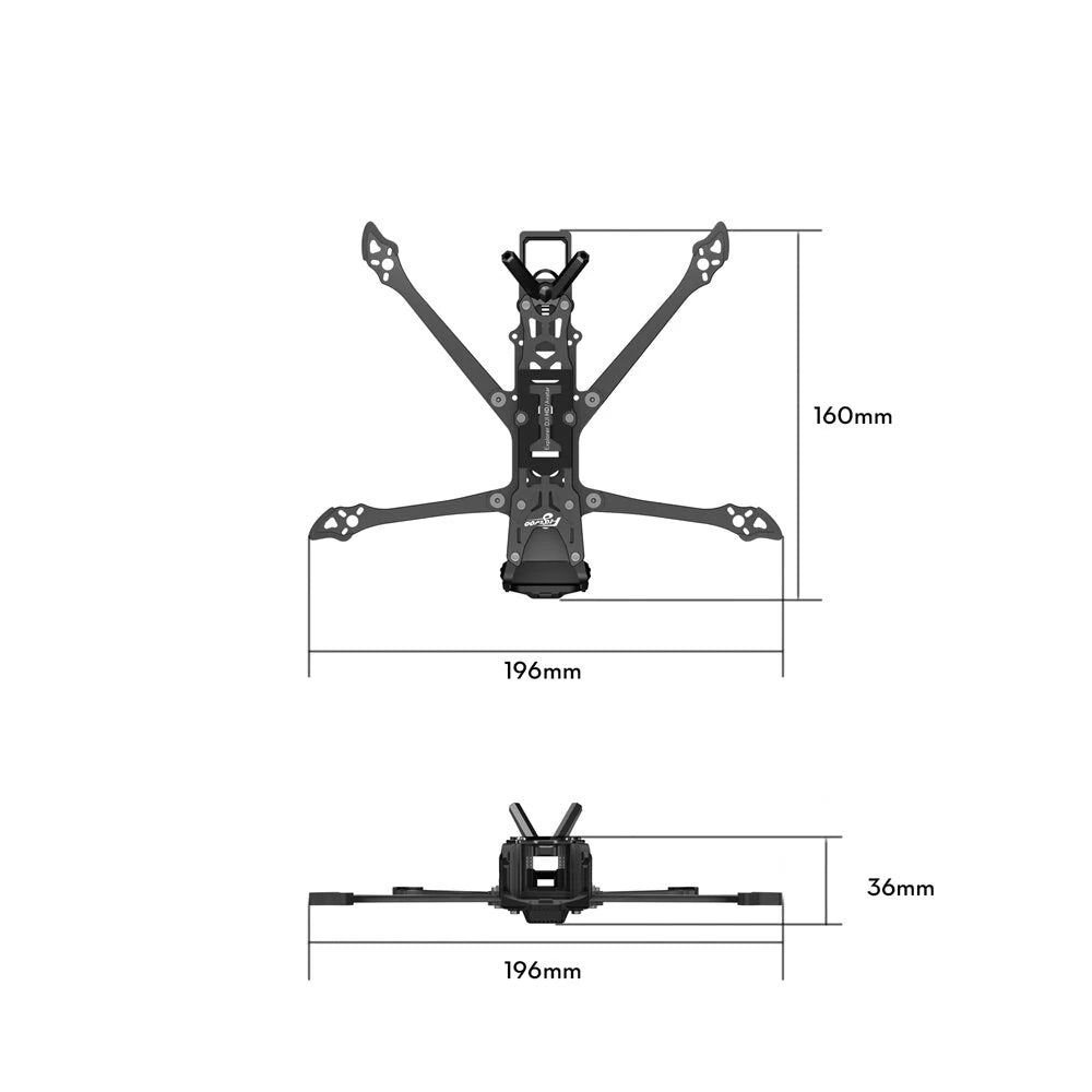 Flywoo Explorer LR 4 Deadcat 4 Inch Long Range Frame Kit Support DJI O4 / O4 PRO Air Unit for DIY FPV Racing Drone