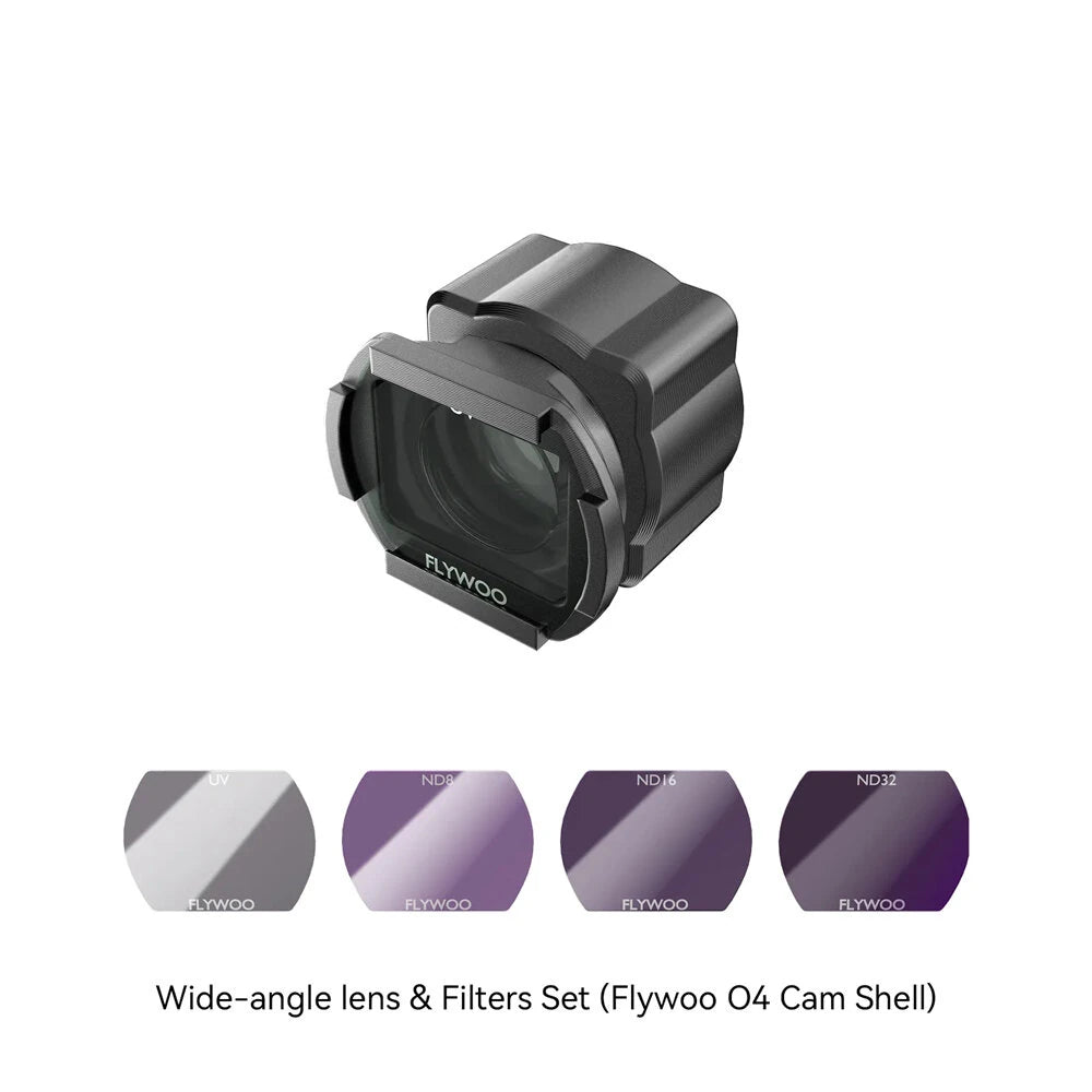 Flywoo O4 Wide Angle Lens 155 FOV Ultra Lightweight 3.7g with UV ND8 ND16 ND32 Filter Set for DJI O4 Lite FPV Racing Drones