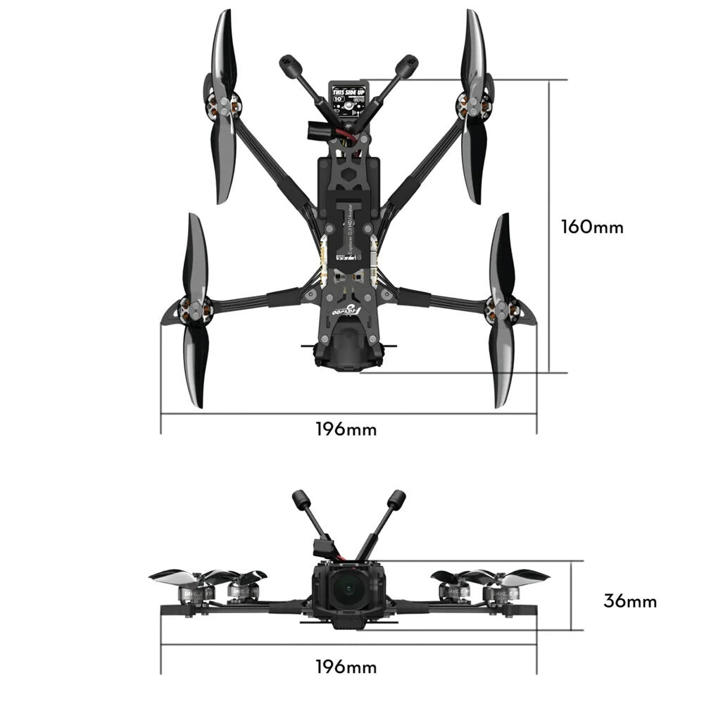 Flywoo Explorer LR 4 HD O4 PRO 4 Inch Long Range GPS RC FPV Racing Drone BNF PNP with Goku F722 mini Stack