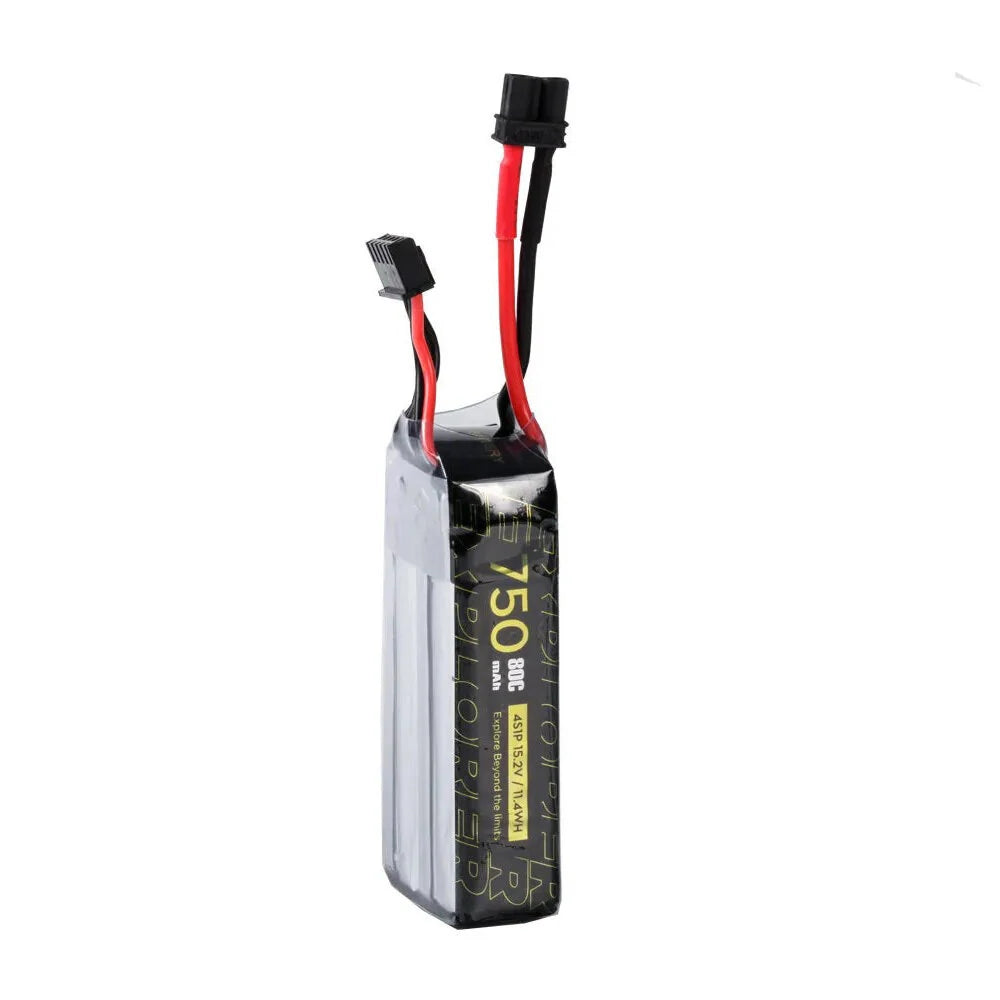 2Pcs Flywoo Explorer 15.2V 750mAh 80C 4S HV 80C Lipo Battery XT30 Plug