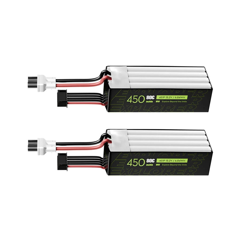 Flywoo Explorer 15.2V 450mAh 4S 80C LiHV Battery XT30 Plug for RC Drone