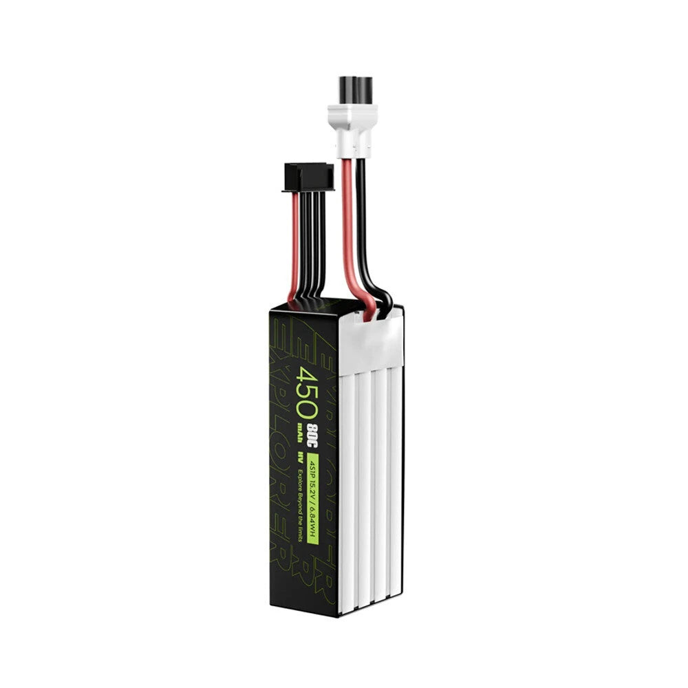 Flywoo Explorer 15.2V 450mAh 4S 80C LiHV Battery XT30 Plug for RC Drone