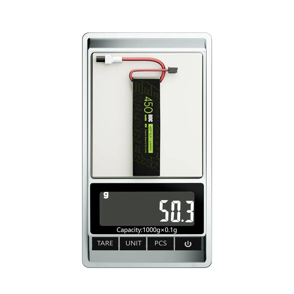 Flywoo Explorer 15.2V 450mAh 4S 80C LiHV Battery XT30 Plug for RC Drone