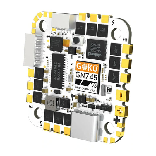 25.5x25.5mm Flywoo GOKU GN745 45A AIO BL_32 ICM42688P V3 Flight Controller 1MB Flash Integrated with 4in1 ESC for DJI O4 / DJI O4 Pro RC Drone FPV Racing