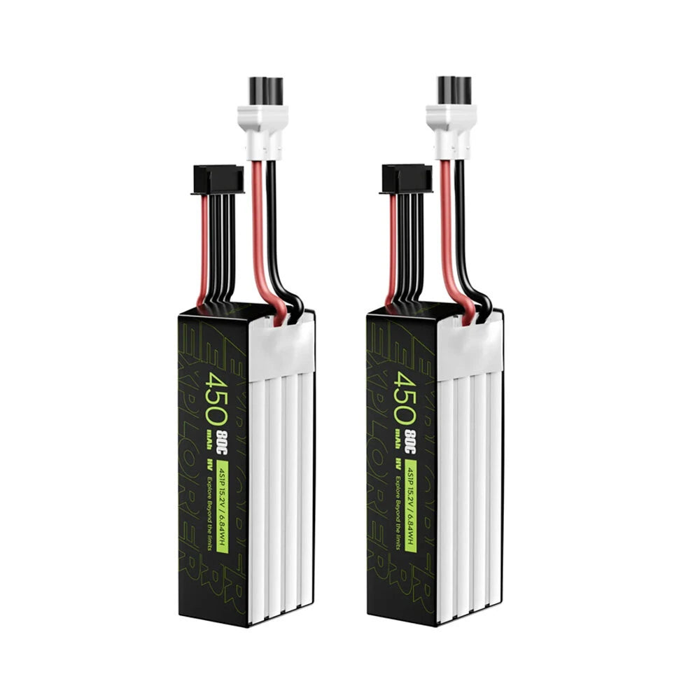 Flywoo Explorer 15.2V 450mAh 4S 80C LiHV Battery XT30 Plug for RC Drone