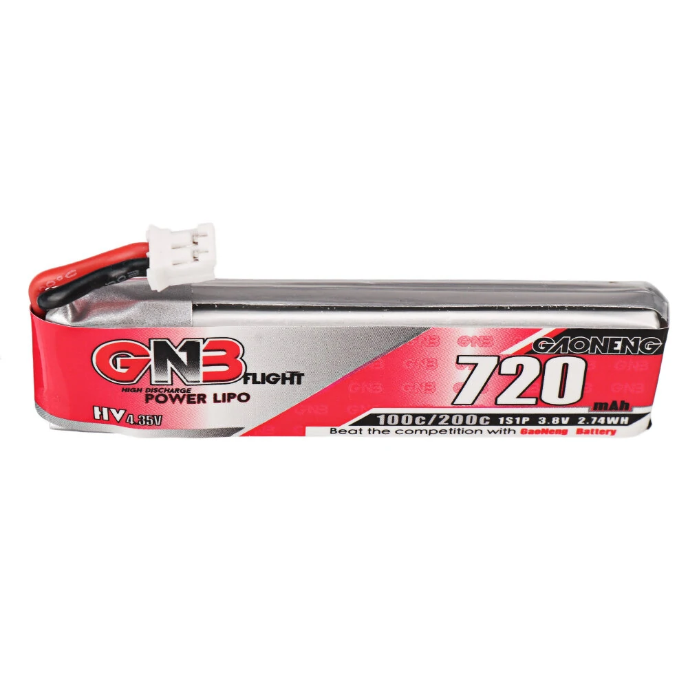 gaoneng gnb 3.8v 720mah 100c 1s lipo battery ph2.0 plug for flywoo firefly 1s