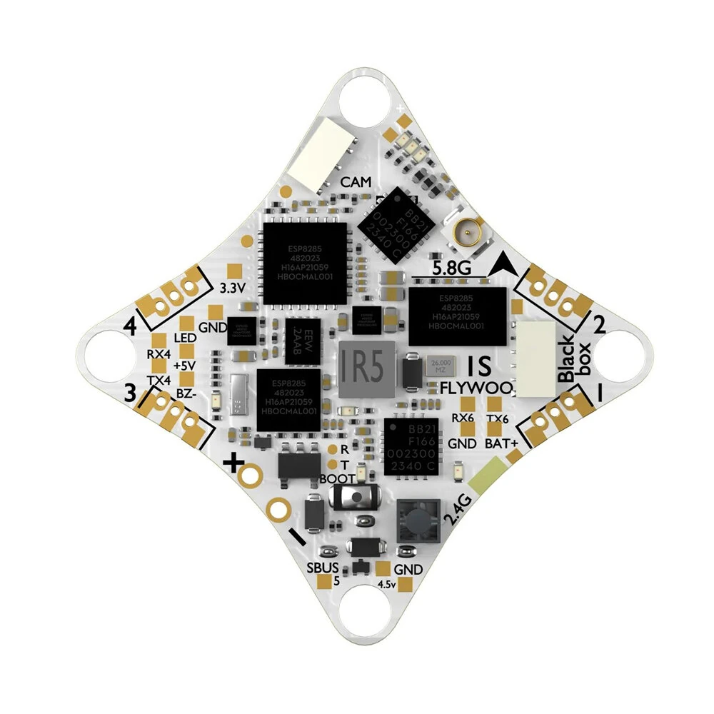 25.5 x25.5mm flywoo goku f405 ervt 1s elrs flight controller 5v bec & 5a 5in1 esc built in 400mw vtx for rc fpv racing drone