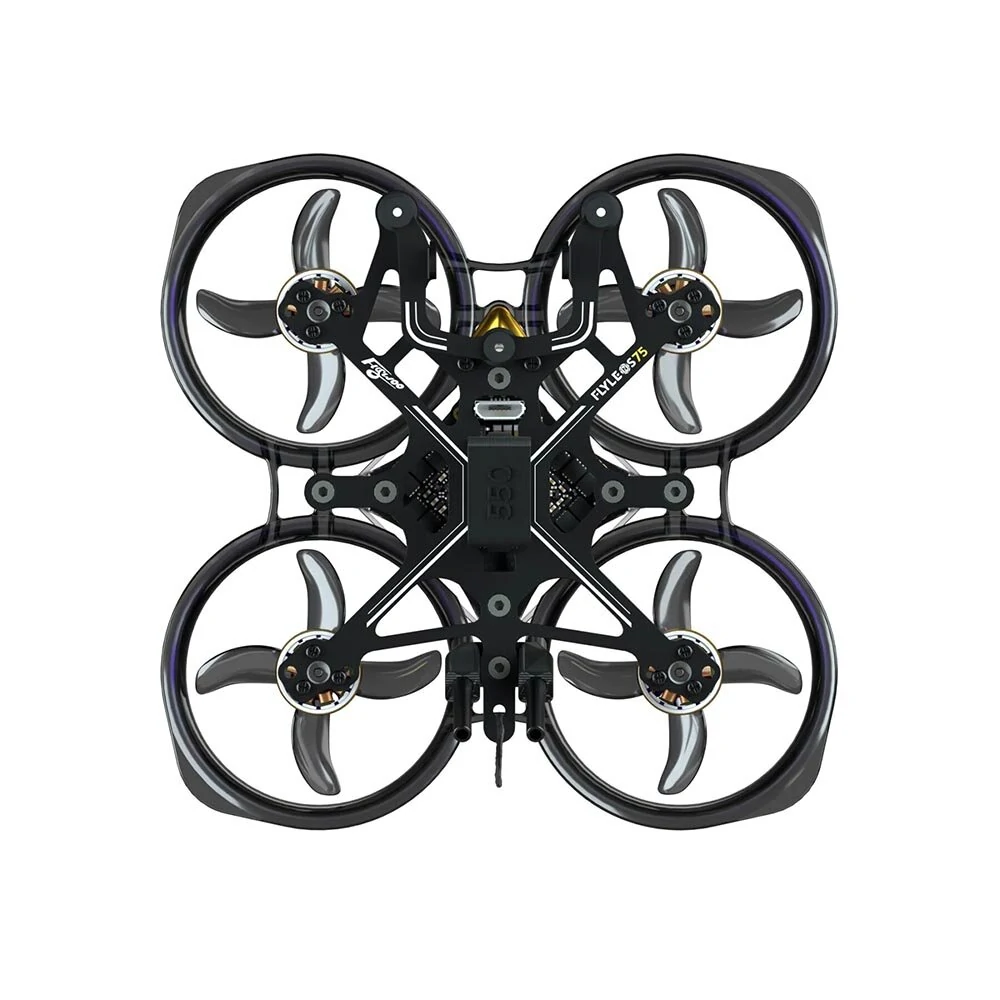 flywoo flylens 75 hd drone kit 2s 1.6 inch whoop fpv rc racing drone no vtx no camera support dji o3 walksnail hdzero