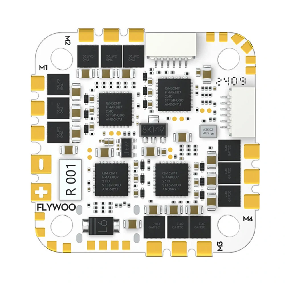 25.5x25.5mm flywoo goku gn745 45a aio bl 32 icm42688p v3 flight controller 1mb flash integrated with 4in1 esc for dji o4 / dji o4 pro rc drone fpv racing